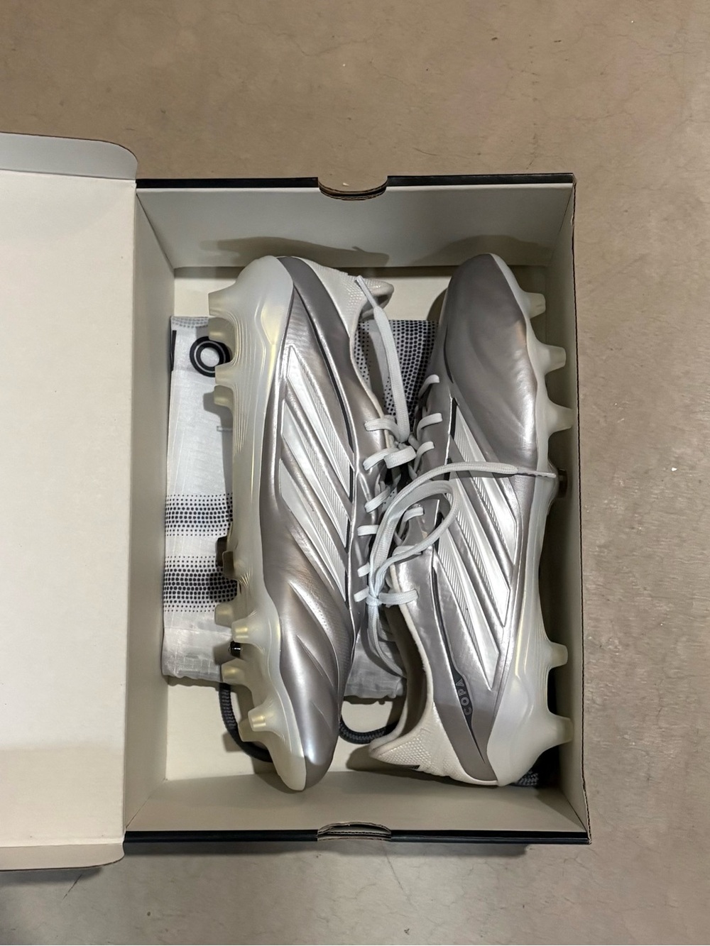 adidas Copa Pure II Elite FG Soccer Cleats Silver/White JS2423 US 10 - Picture 6 of 6
